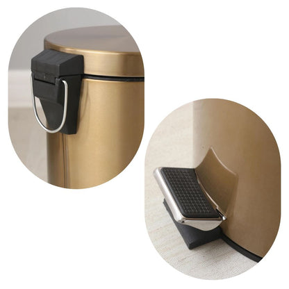 Lixeira LimpGold Impermeável de Aço Inoxidável 5L UtenBanho - 0011 YuDome 