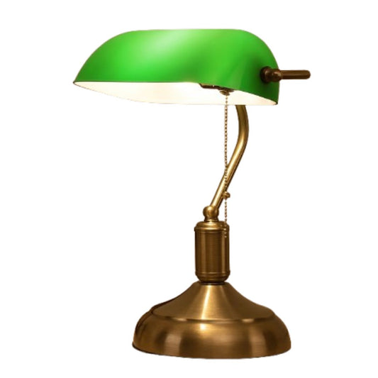 Luminária Abajur Banqueiro Retrô Vintage - Vidro Clássico Esmeralda Conceito 