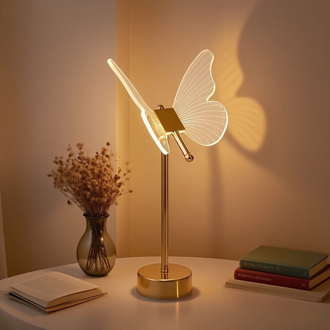 Luminária Abajur de Mesa - Butterfly 43cm Abajur - 0001 Conceito 