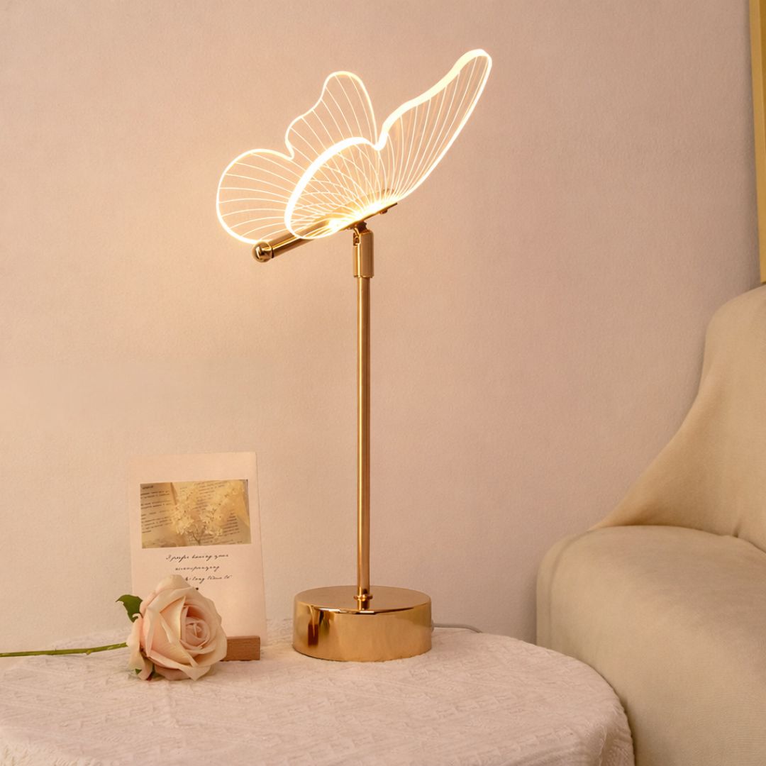 Luminária Abajur de Mesa - Butterfly 43cm Abajur - 0001 Conceito 