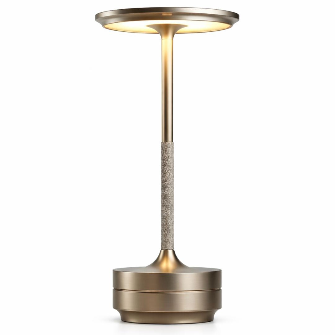 Luminária Abajur de Mesa Candeeiro Touch Essenza Recarregável USB Abajur - 0062 Conceito Prata 