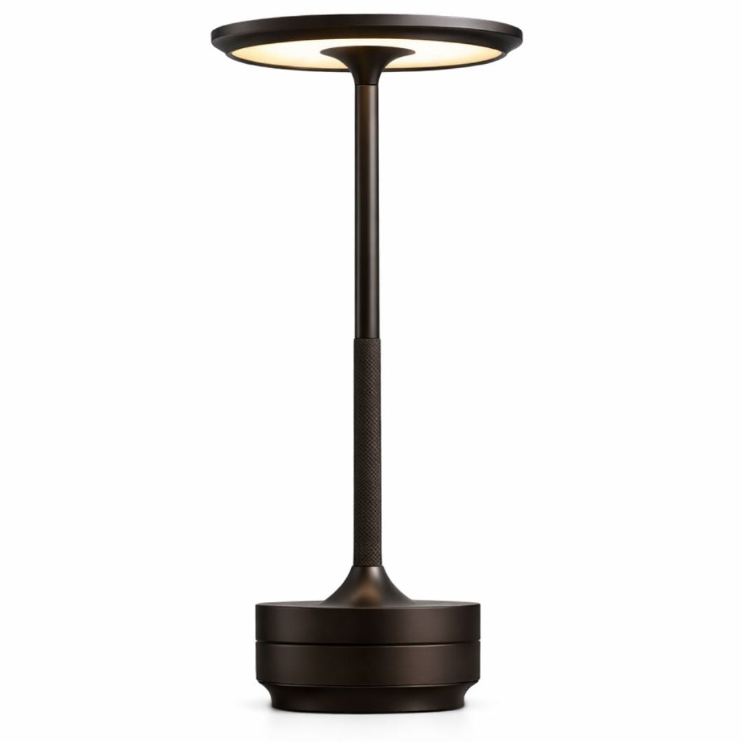 Luminária Abajur de Mesa Candeeiro Touch Essenza Recarregável USB Abajur - 0062 Conceito Preto 