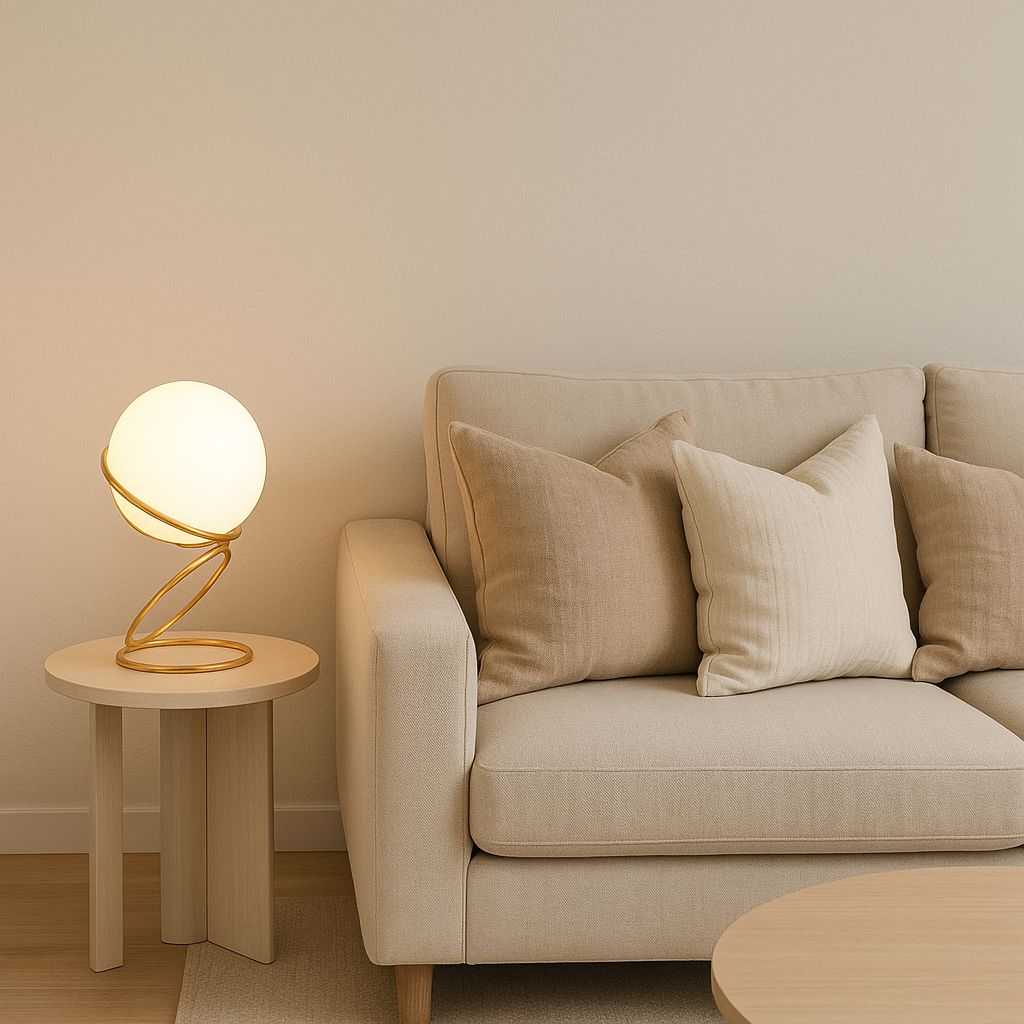 Luminária Abajur de Mesa Circular OrbyBoll 31cm Abajur - 0029 Conceito 