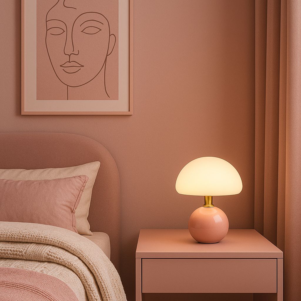 Luminária Abajur de Mesa Cogumelo Abajur - 0026 Conceito 