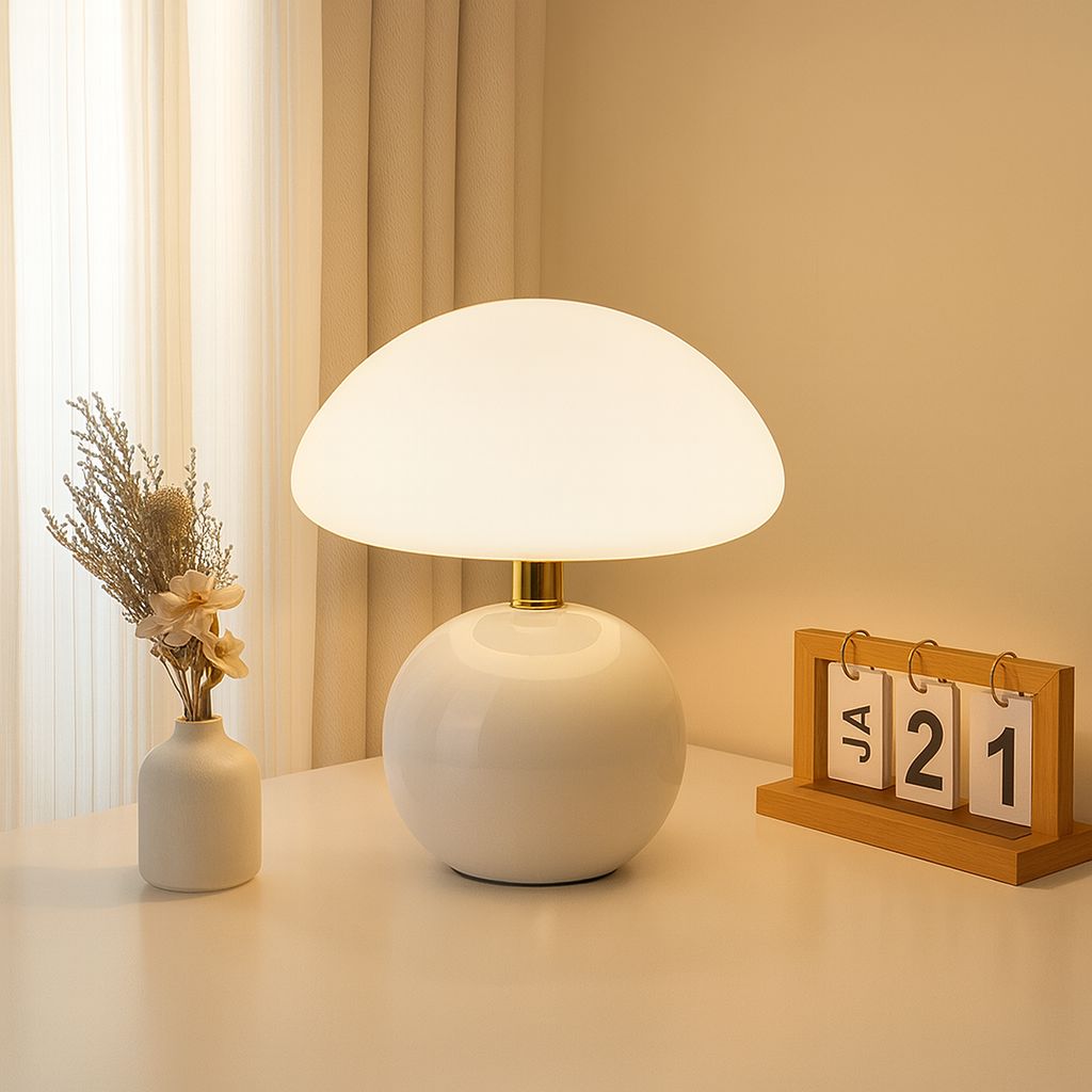 Luminária Abajur de Mesa Cogumelo Abajur - 0026 Conceito 