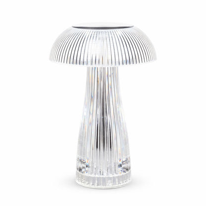 Luminária Abajur de Mesa Cogumelo em Cristal Sem Fio e Recarregável ### Conceito 