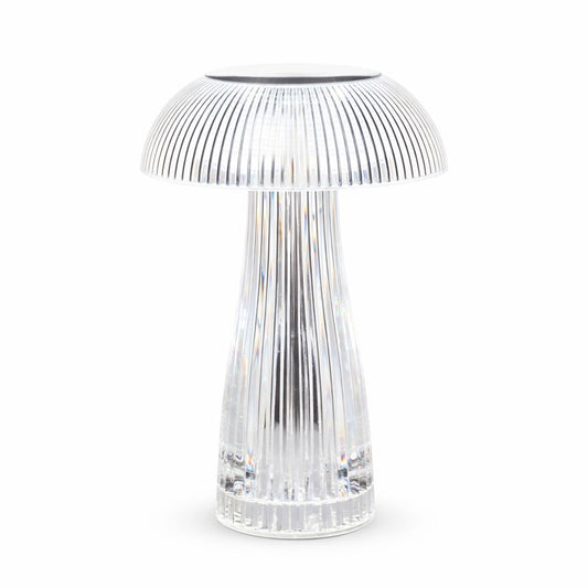 Luminária Abajur de Mesa Cogumelo em Cristal Sem Fio e Recarregável ### Conceito 