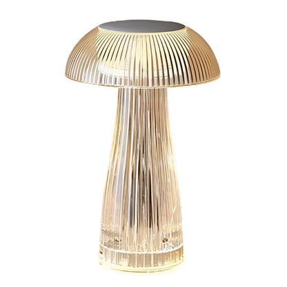 Luminária Abajur de Mesa Cogumelo em Cristal Sem Fio e Recarregável ### Conceito 