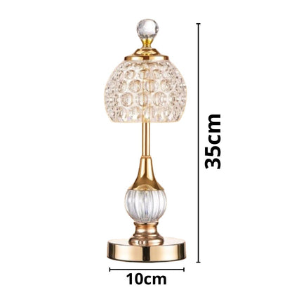 Luminária Abajur de Mesa Cristal Vintage Royale 35cm Conceito 