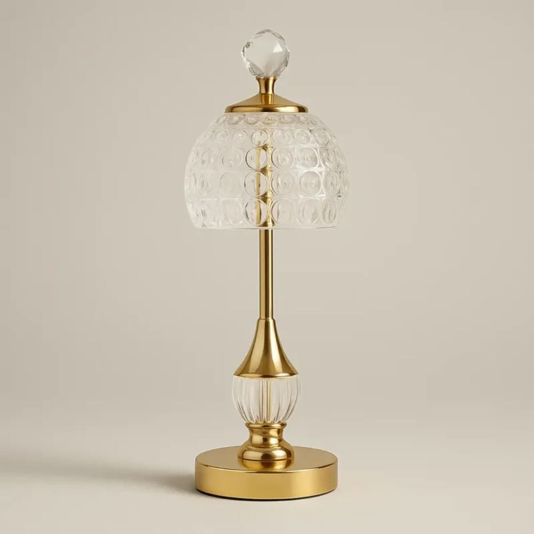 Luminária Abajur de Mesa Cristal Vintage Royale Conceito 