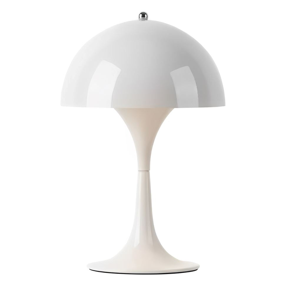 Luminária Abajur de Mesa Danish Mushroom Touch 40cm Conceito Branco 