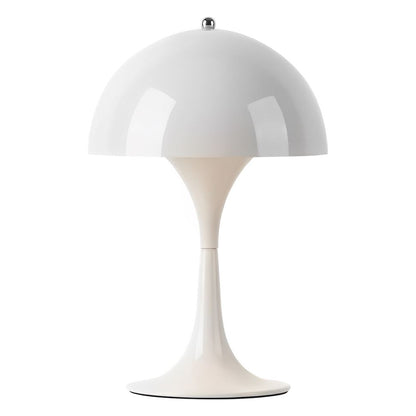 Luminária Abajur de Mesa Danish Mushroom Touch 40cm Conceito Branco 
