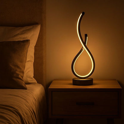 Luminária Abajur de Mesa Espiral em Gota Light Conceito 