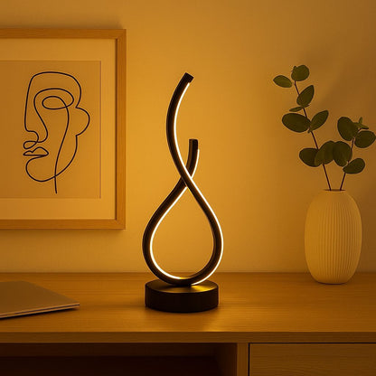 Luminária Abajur de Mesa Espiral em Gota Light Conceito 