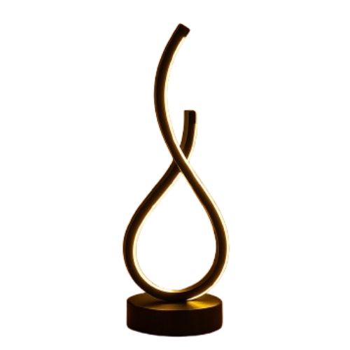Luminária Abajur de Mesa Espiral em Gota Light Conceito 