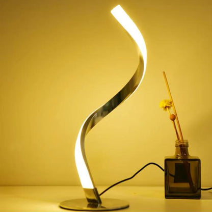 Luminária Abajur de Mesa Espiral Ivar II em Led 34cm Abajur - 0023 Conceito Quente 