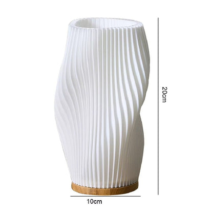 Luminária Abajur de Mesa Espiral Naturale – Design em Madeira e Led ### Conceito 