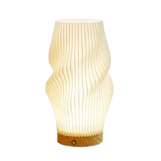 Luminária Abajur de Mesa Espiral Naturale – Design em Madeira e Led ### Conceito 