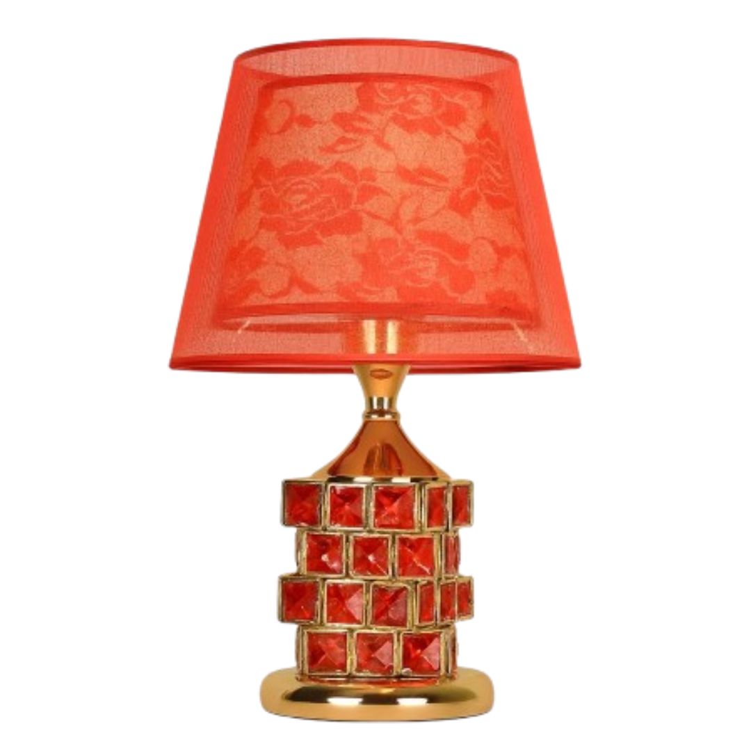 Luminária Abajur de Mesa Europeu Crystals Conceito Rubi 