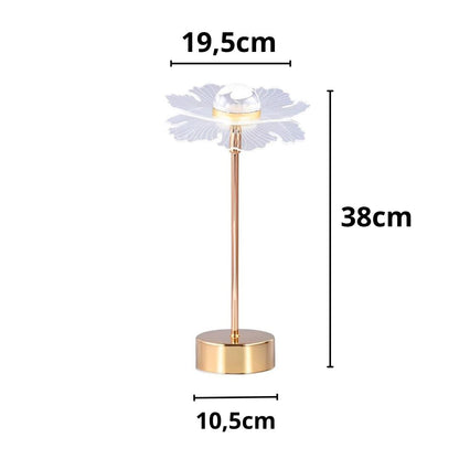 Luminária Abajur de Mesa Flower 38cm Abajur - 0006 Conceito 