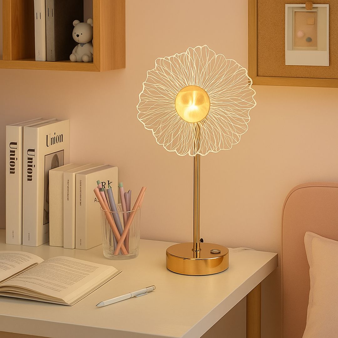 Luminária Abajur de Mesa Flower 38cm Abajur - 0006 Conceito 