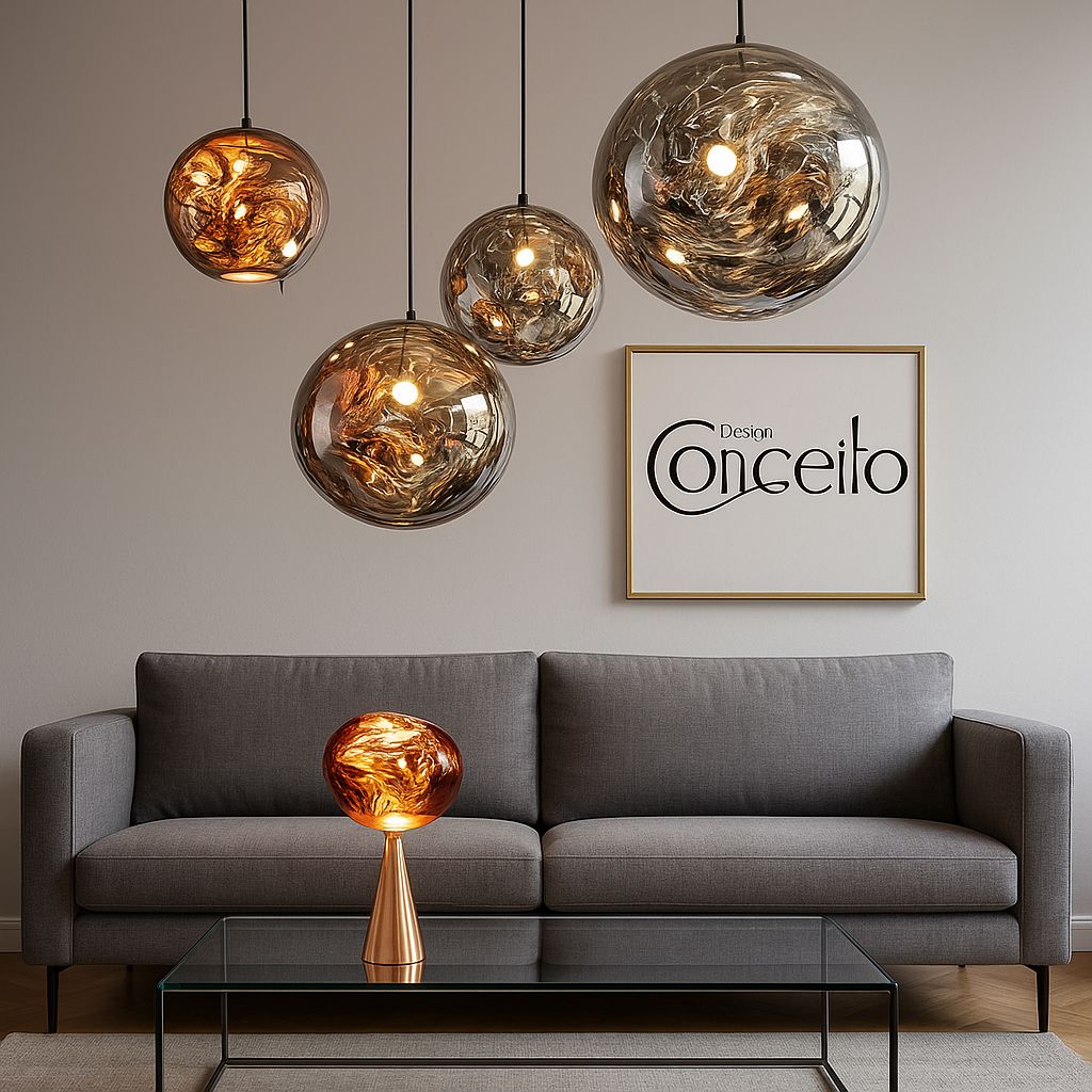 Luminária Abajur de Mesa Luxuoso Lava Macaron 29cm Conceito 