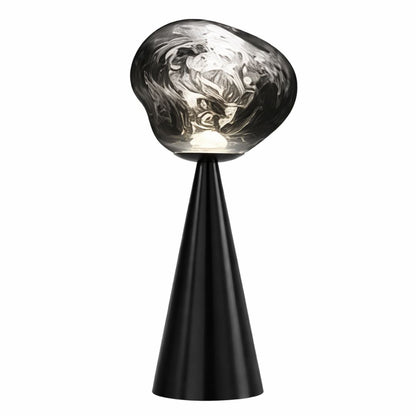 Luminária Abajur de Mesa Luxuoso Lava Macaron 29cm Conceito Cinza Esfumaçado 