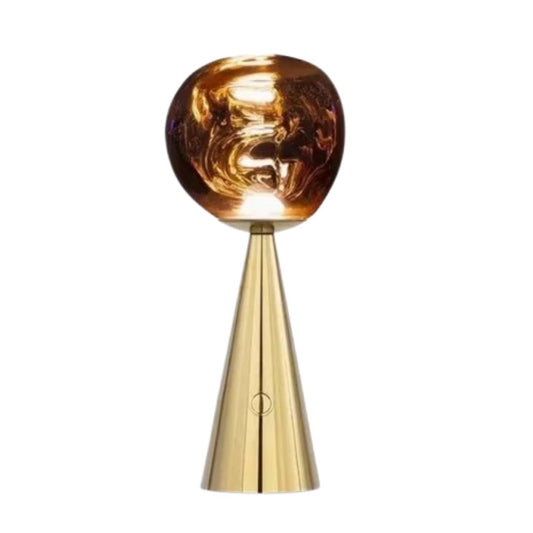 Luminária Abajur de Mesa Luxuoso Lava Macaron Conceito Dourado 