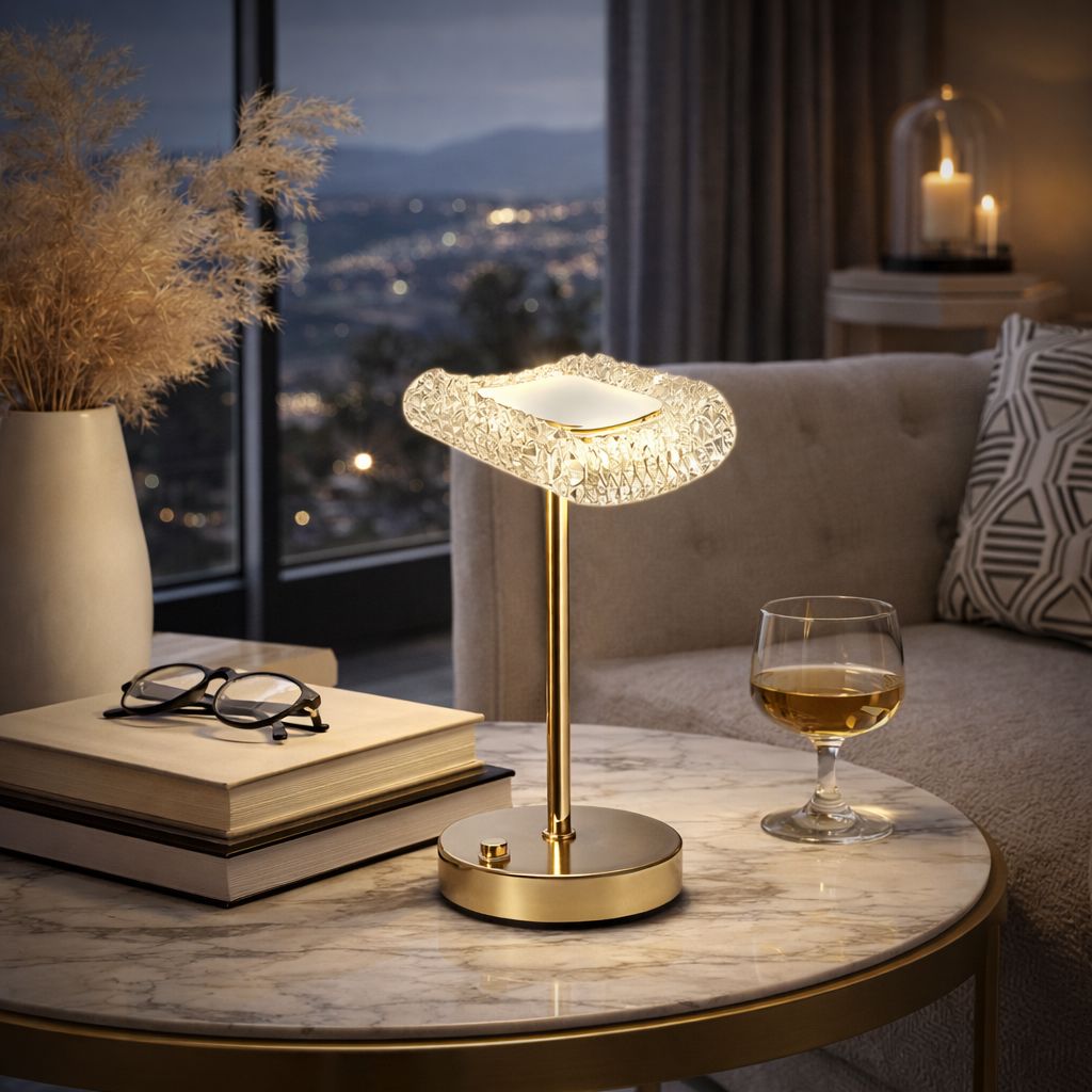 Luminária Abajur de Mesa Móvel Dainty Vintage Recarregável e Sem Fio Conceito 