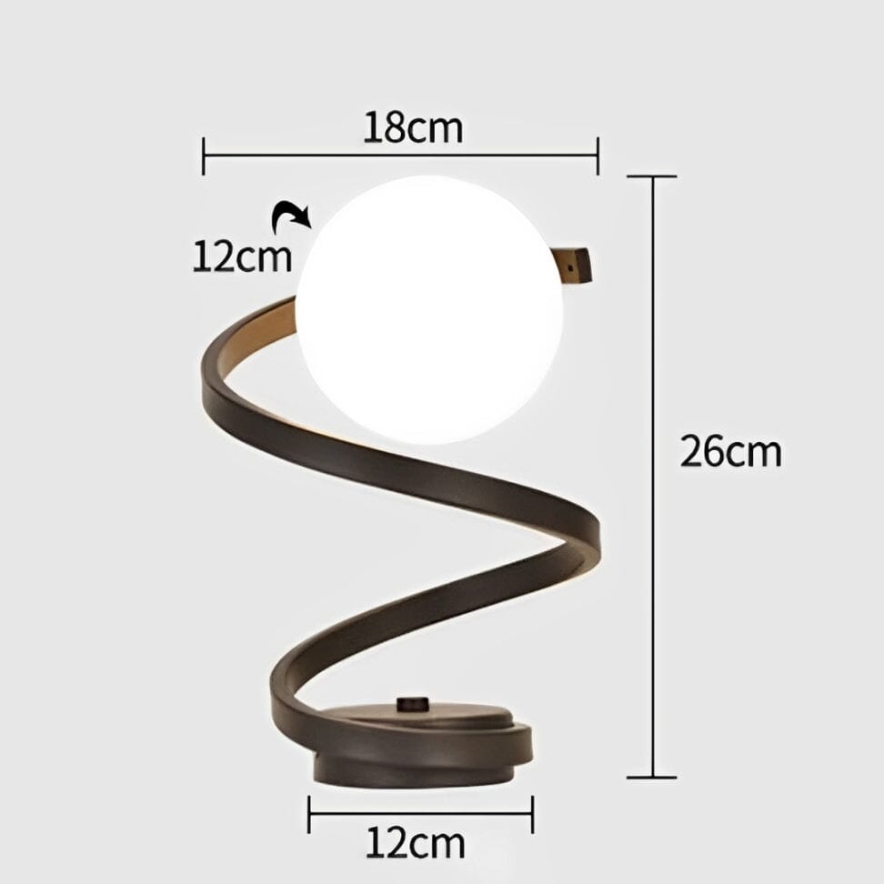 Luminária Abajur de Mesa Orbit Spiral em LED 3 Tons Abajur - 0041 Conceito 