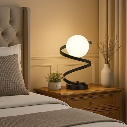 Luminária Abajur de Mesa Orbit Spiral em LED 3 Tons Abajur - 0041 Conceito 