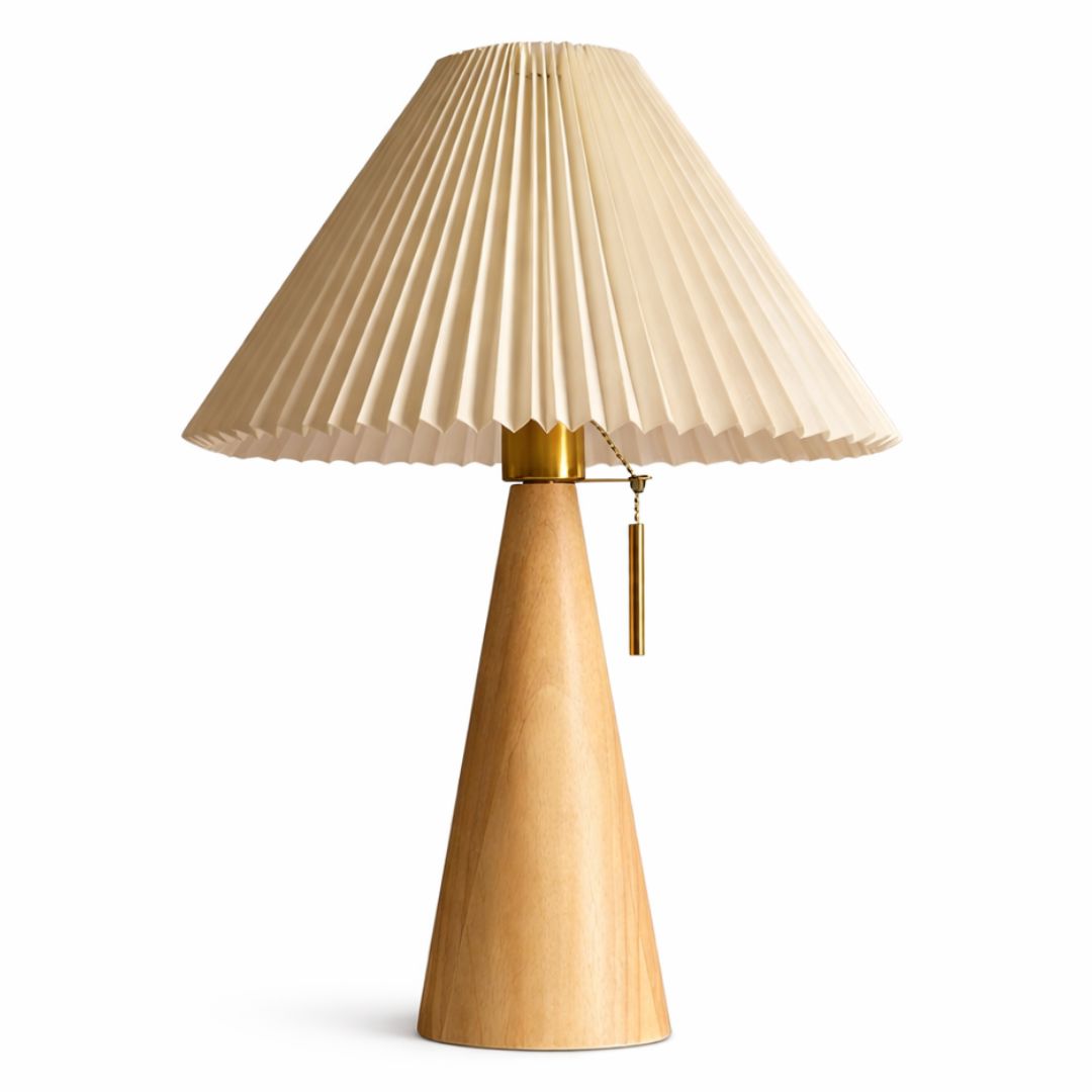 Luminária Abajur de Mesa Plissé 50cm Abajur - 0045 Conceito 