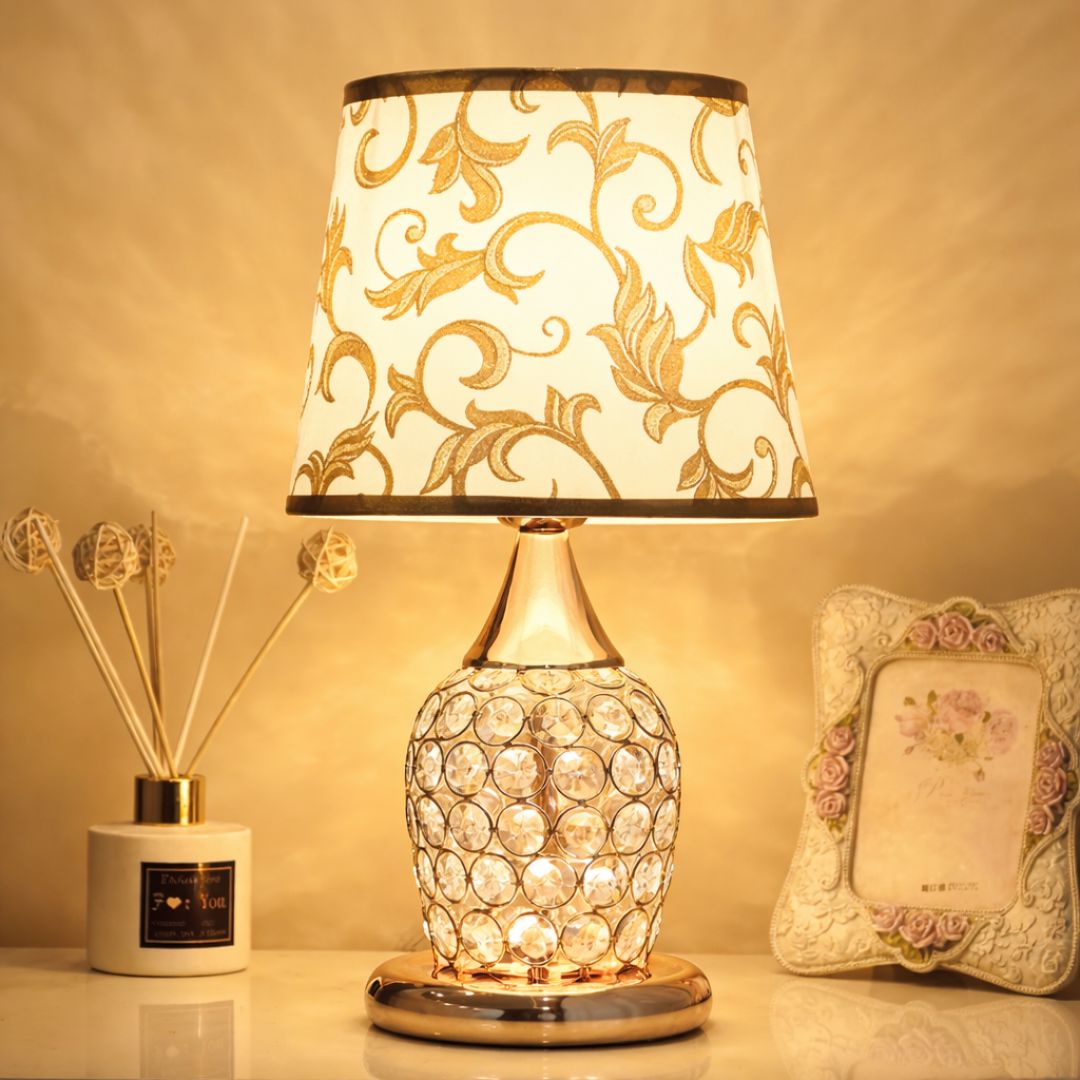 Luminária Abajur de Mesa Vintage Europeu Arabesco Abajur - 0057 Conceito 