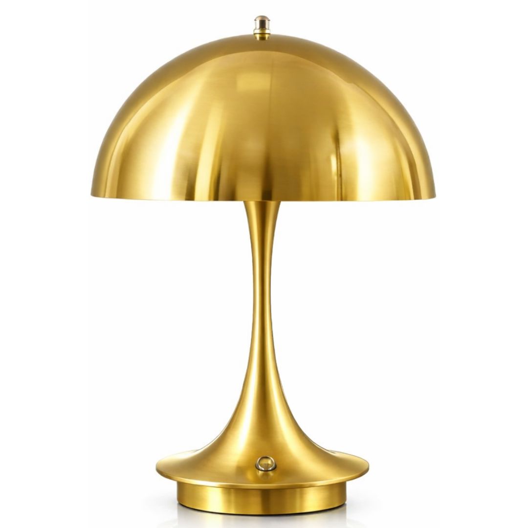 Luminária Abajur de Mesa Vintage Urban Chic Touch em Led - Cores Premium Conceito Dourado 