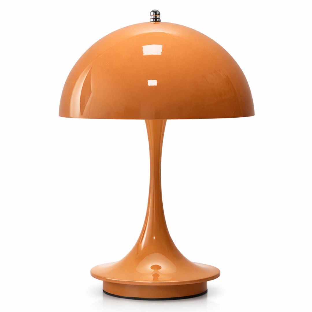 Luminária Abajur de Mesa Vintage Urban Chic Touch em Led - Cores Premium Conceito Laranja 