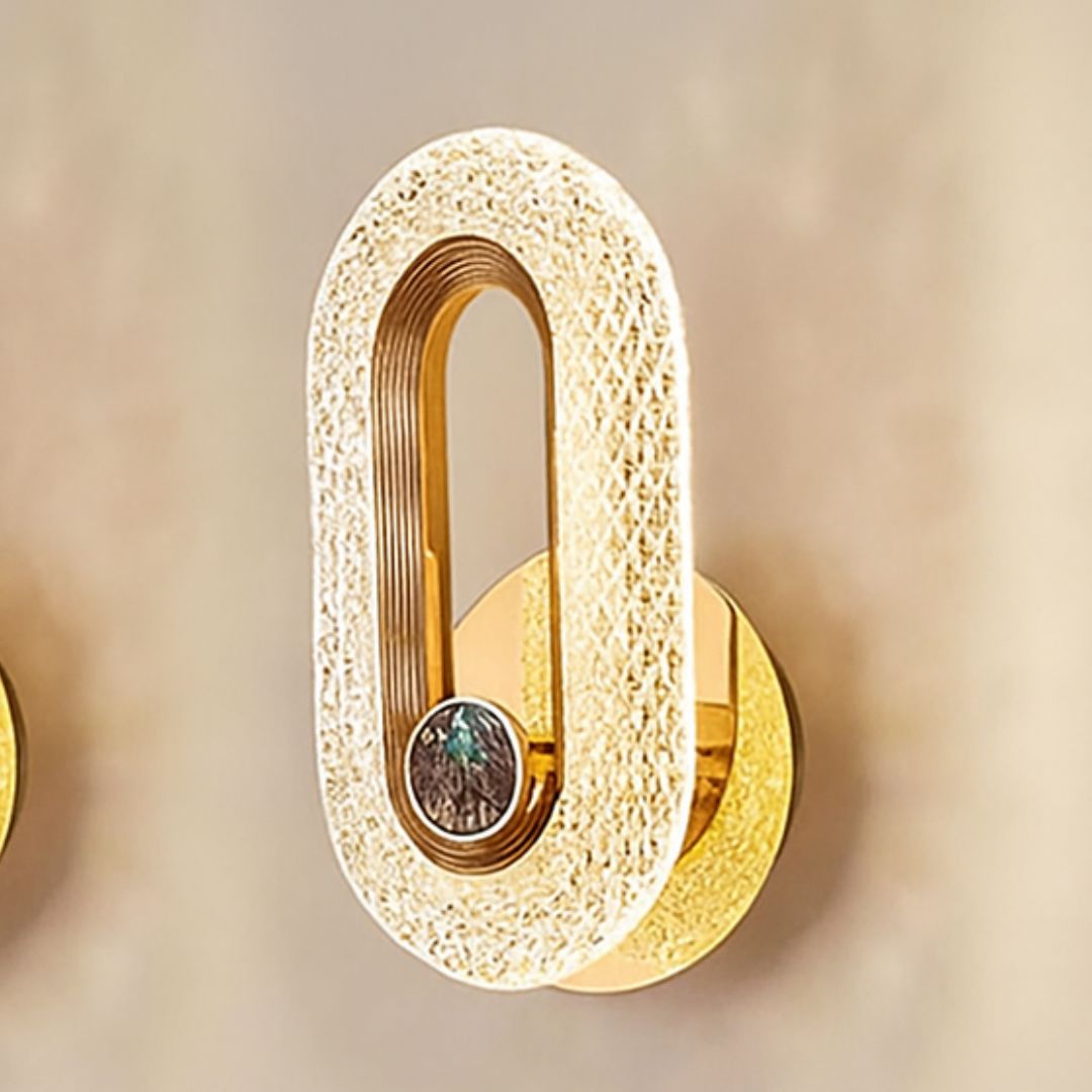 Luminária Arandela de Luxo Cristal Oval Arandela 0002 Conceito 