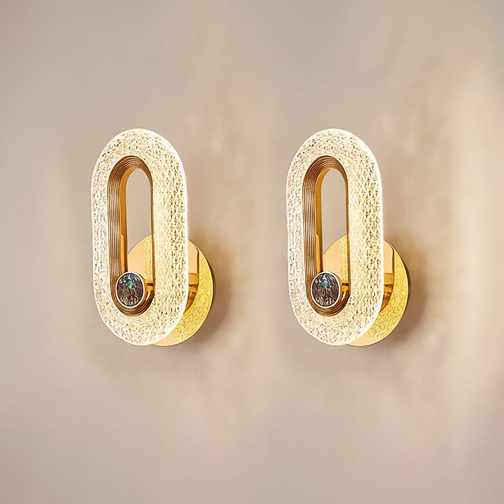 Luminária Arandela de Luxo Cristal Oval Arandela 0002 Conceito 