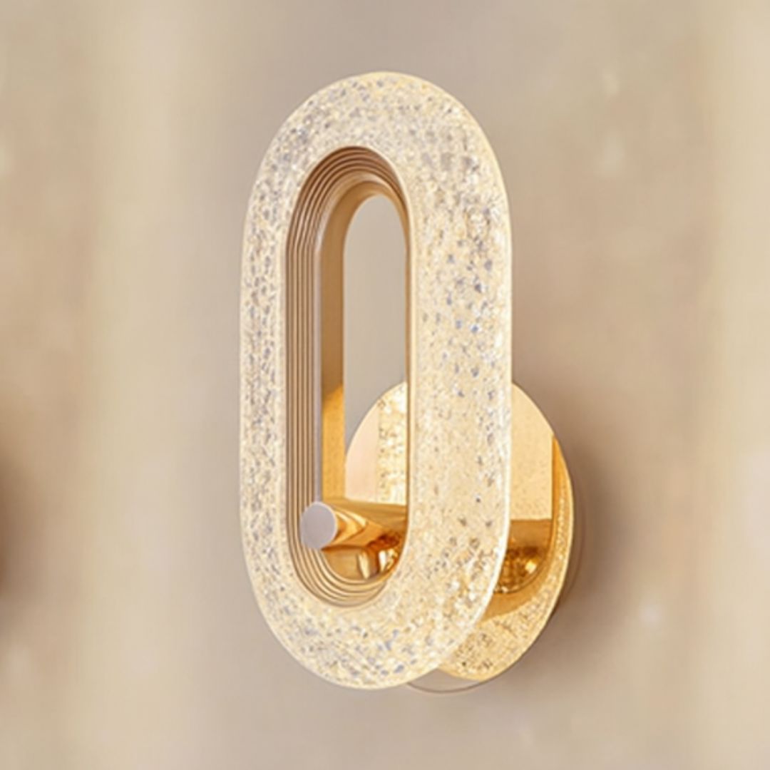 Luminária Arandela de Luxo Cristal Oval Arandela 0002 Conceito 