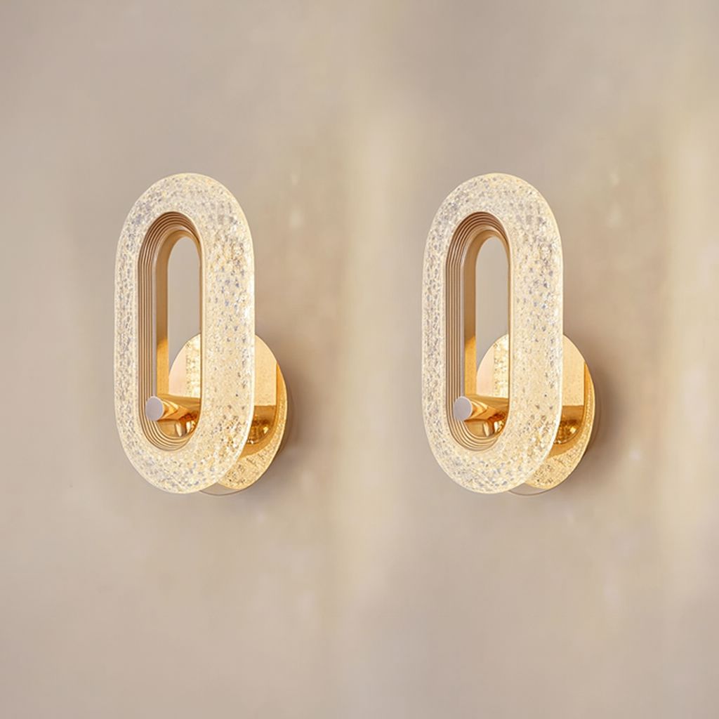 Luminária Arandela de Luxo Cristal Oval Arandela 0002 Conceito 