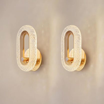 Luminária Arandela de Luxo Cristal Oval Arandela 0002 Conceito 