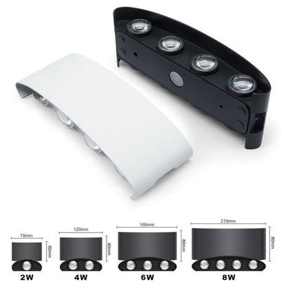 Luminária Arandela de Parede 4 Feixes de Luz Impermeável para Jardim Escada Arandela 0005 Conceito 