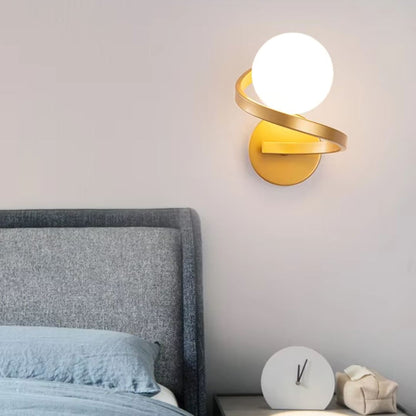 Luminária Arandela de Parede Esfera Orbit Spiral Conceito 