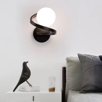 Luminária Arandela de Parede Esfera Orbit Spiral Conceito 