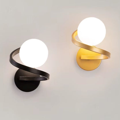 Luminária Arandela de Parede Esfera Orbit Spiral Conceito 