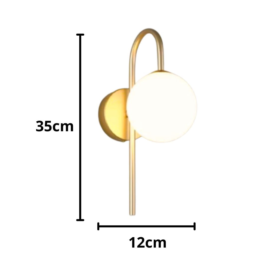 Luminária Arandela de Parede Esfera Slim Conceito 