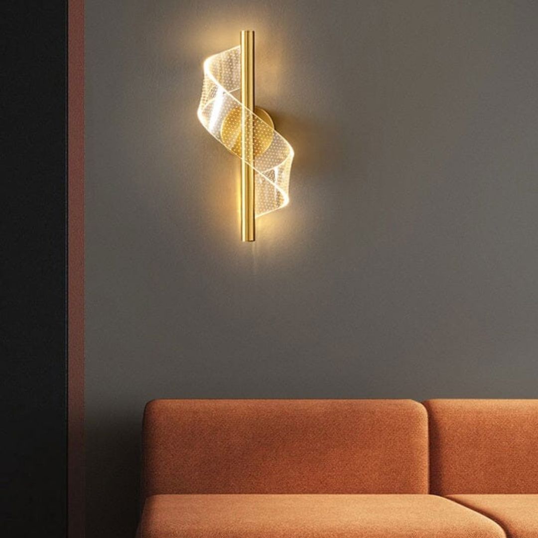 Luminária Arandela de Parede Espiral Acrílico Arandela 0014 Conceito 