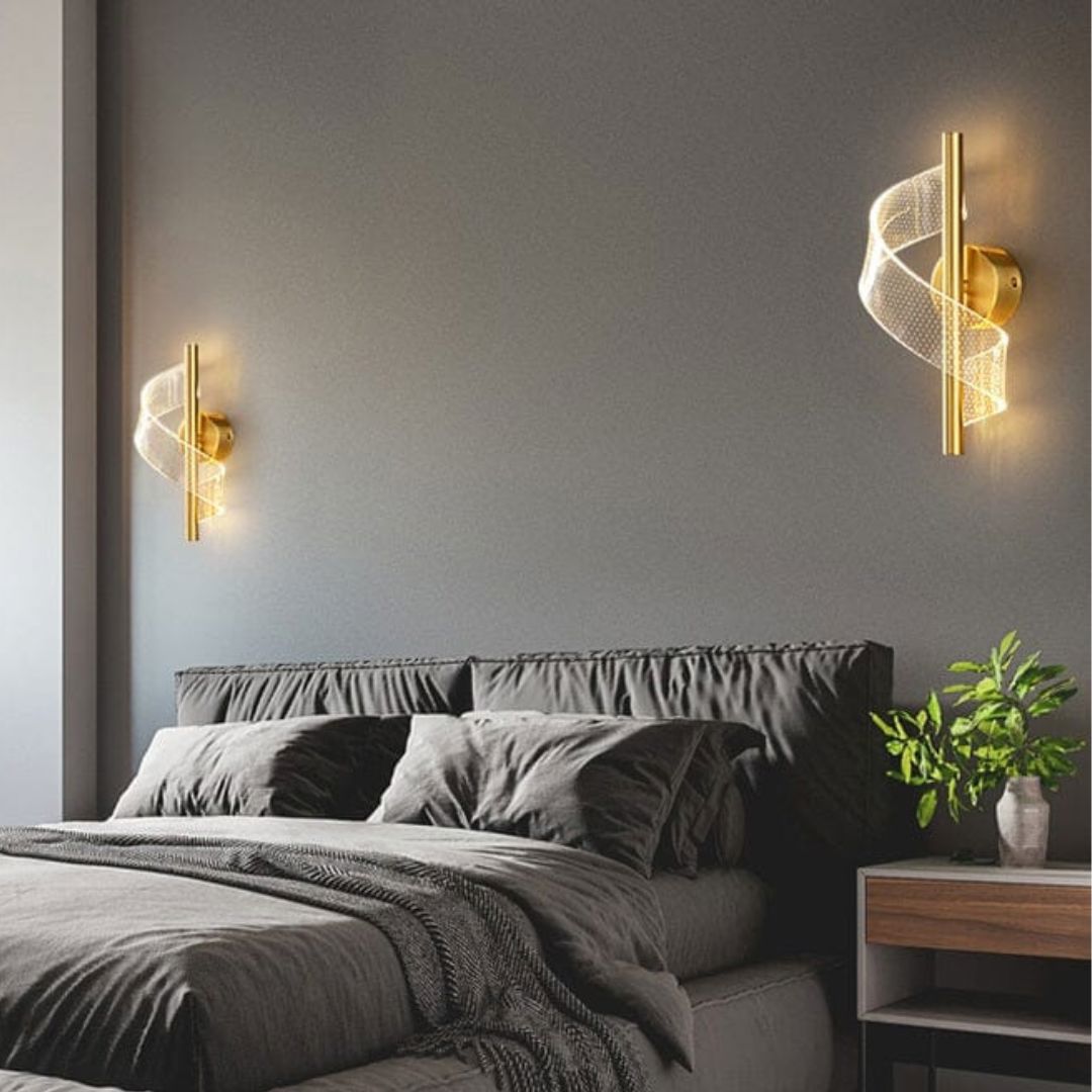 Luminária Arandela de Parede Espiral Acrílico Arandela 0014 Conceito 