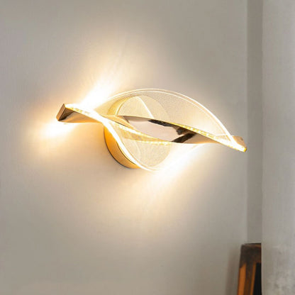 Luminária Arandela de Parede Lumière Gold Conceito Luz Quente 