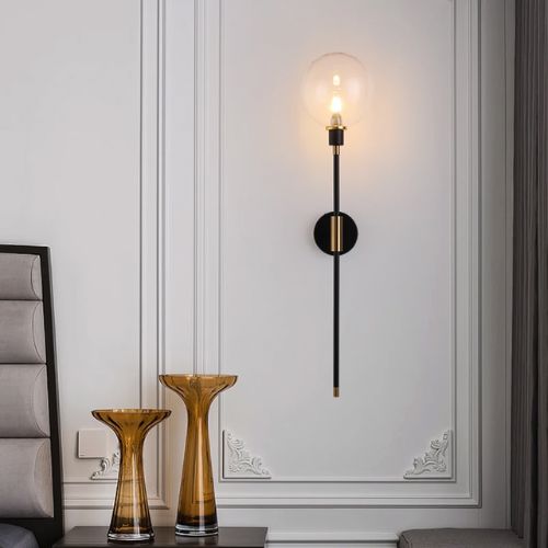 Luminária Arandela de Parede Lunaris em Vidro 70cm Conceito 