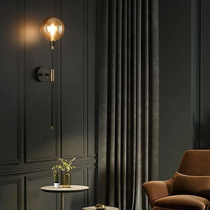 Luminária Arandela de Parede Lunaris em Vidro 70cm Conceito 